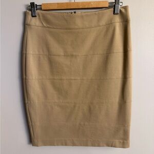 Thalian Classic Tan Pencil Skirt